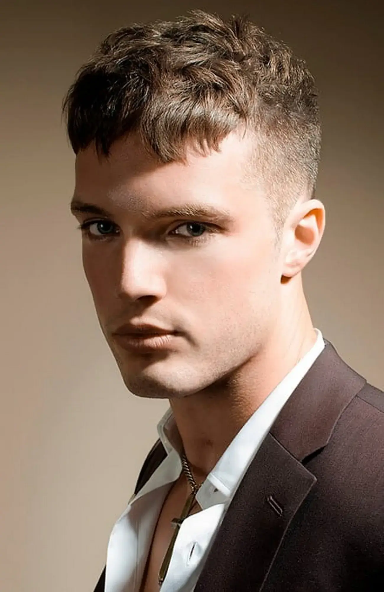 Men's caesar haircut
