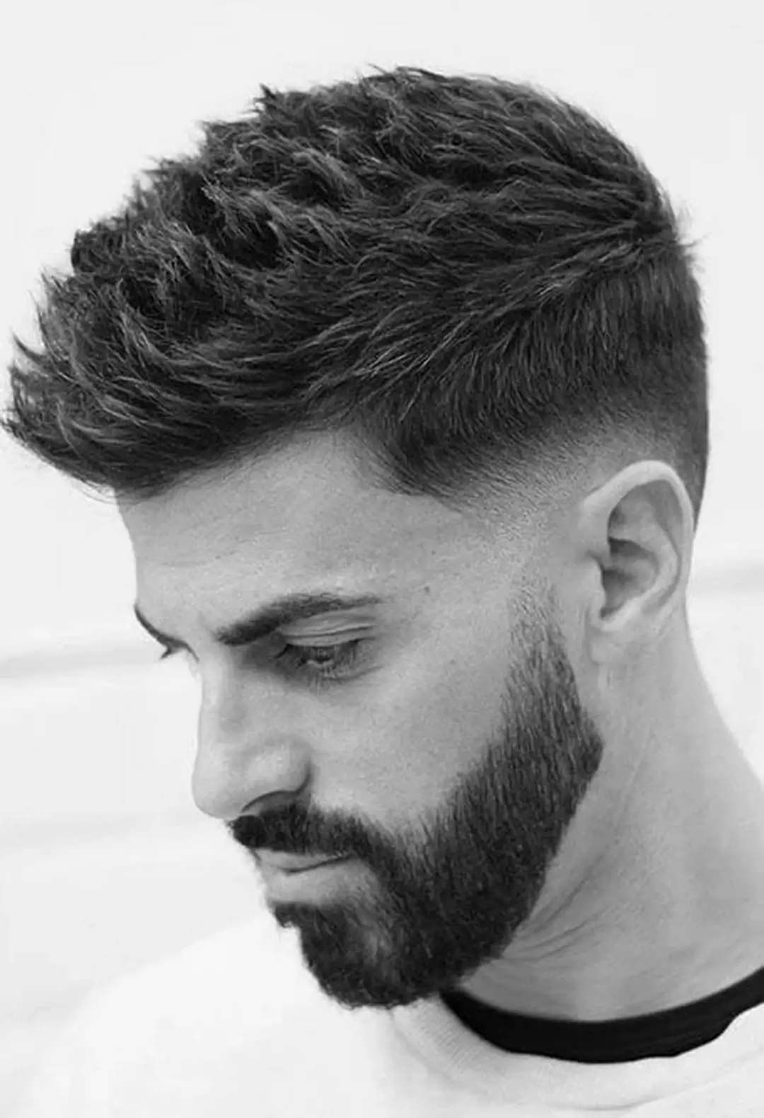 Men's Crew Cut with Low Fade from Fifth Ave Barber Shop in Midtown NYC