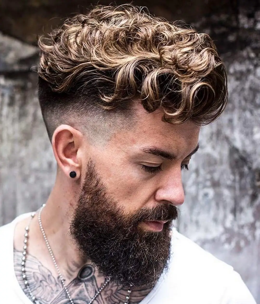 Men's Curly Undercut from Fifth Ave Barber Shop in Midtown NYC