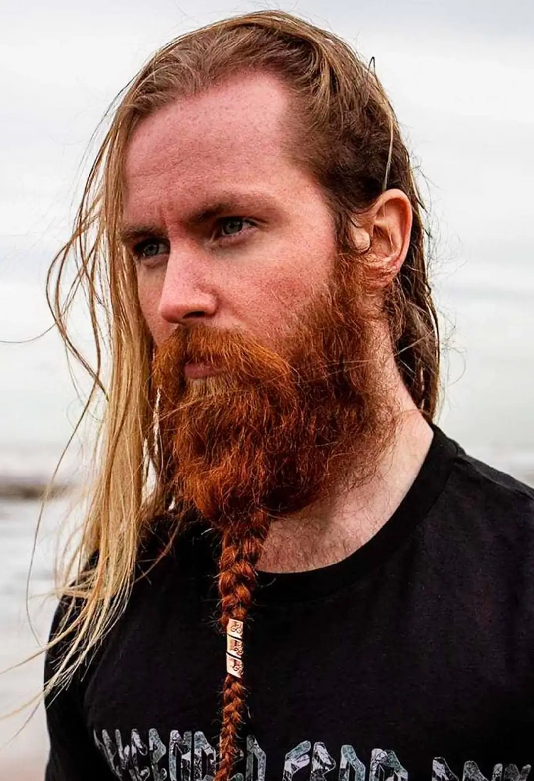 Men's Long Viking Beard with Beads from Fifth Ave Barber Shop in Midtown NYC