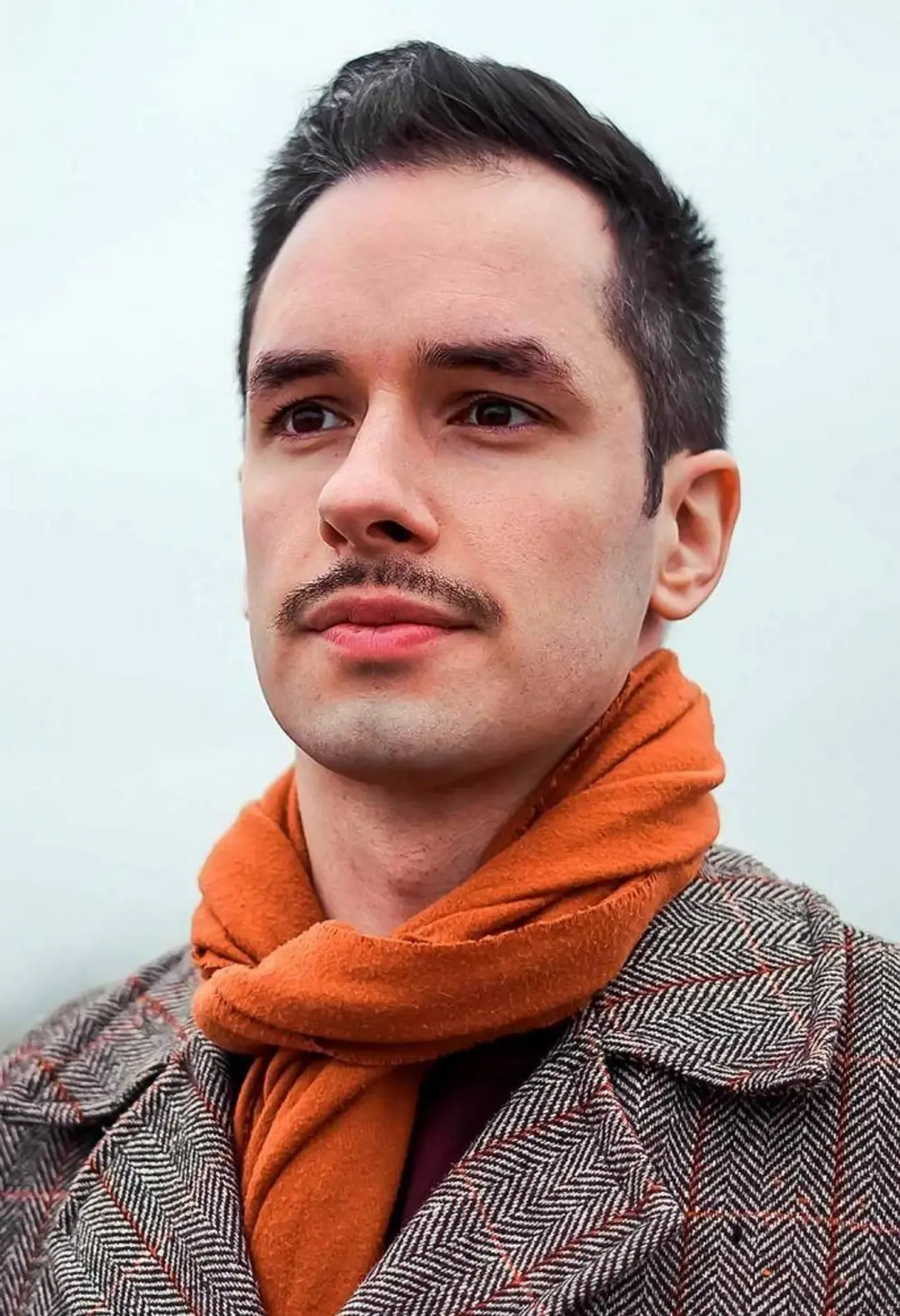 Men's Pencil Mustache with Short Hair from Fifth Ave Barber Shop in Midtown NYC