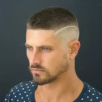Men's Shaved Sided Crew Cut in Midtown NYC from Fifth Avenue Barber Shop