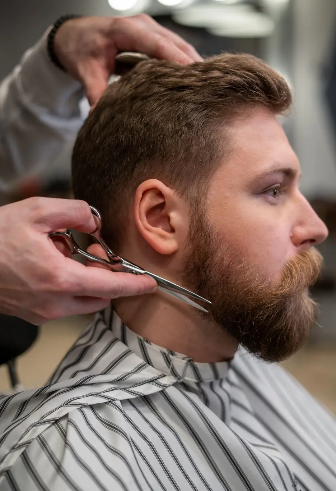 Men's Business Haircut by Fifth Ave Barber Shop in Midtown NYC
