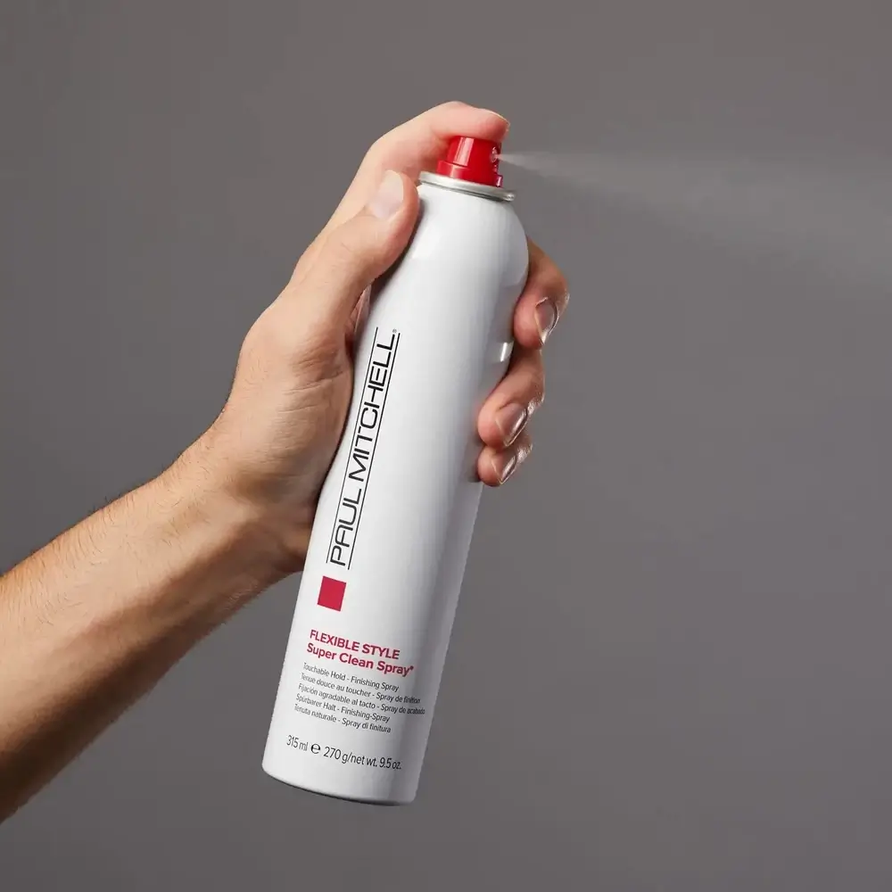 Paul Mitchell Flexible Style Super Clean Spray In Use